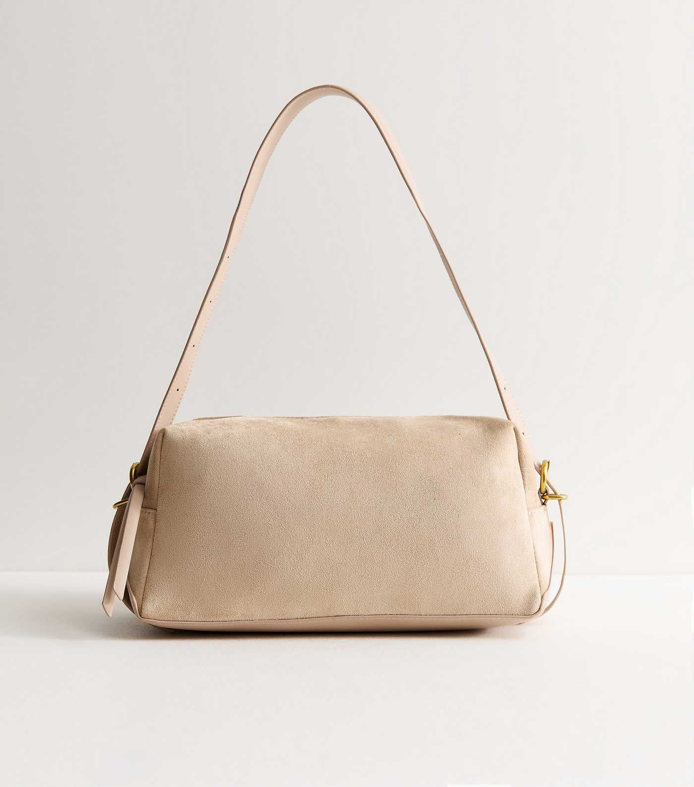 Mink Faux Suede Rectangle Shoulder Bag | New Look | New Look (UK)
