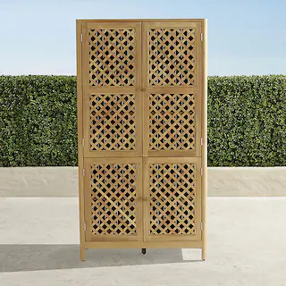 Porto Teak Storage Cabinet | Frontgate