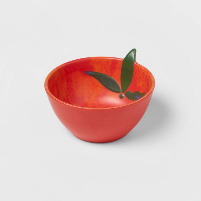 8.5oz Melamine and Bamboo Figural Orange Mini Snack Bowl - Opalhouse™ | Target