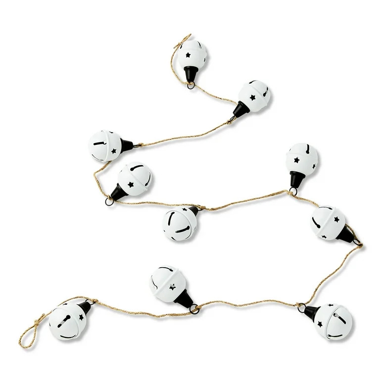 Jingle Bell Christmas Garland, Black and White, 6', by Holiday Time | Walmart (US)