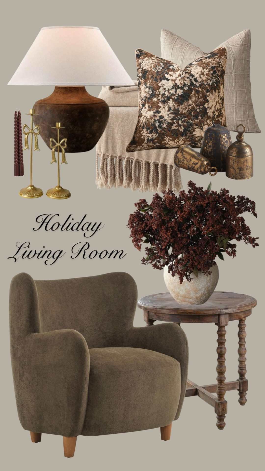 Some of my favorite decor from Amazon curated with the holidays in mind! Metal bells, velvet ribbon, jingle bell, candle holder, candles, Christmas decor, holiday decorations, floral arrangement, throw pillow, blanket, armchair


#LTKHoliday #LTKSeasonal #LTKHome