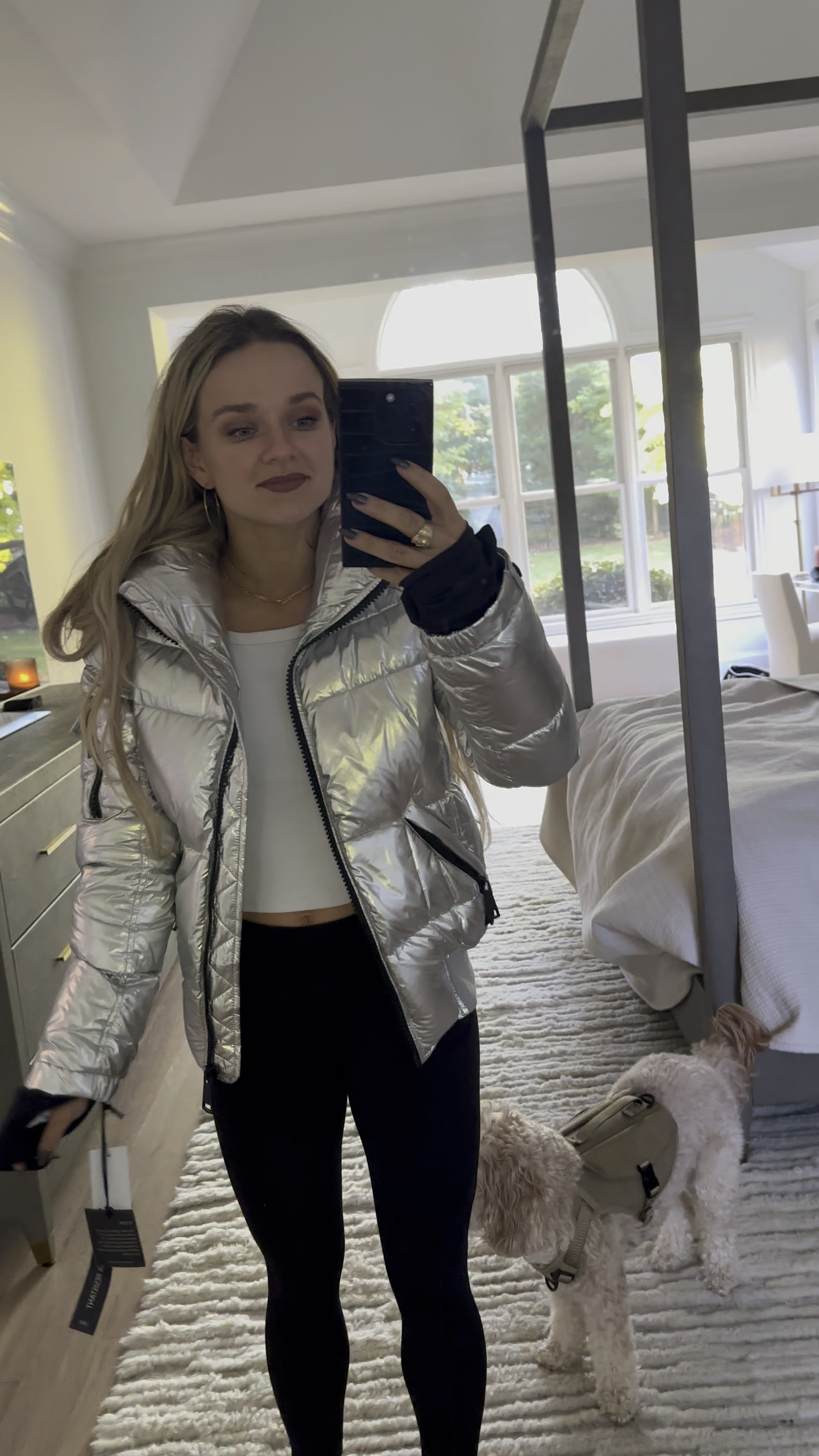 Silver down jacket 🖤

#LTKVideo #LTKFitness #LTKActive