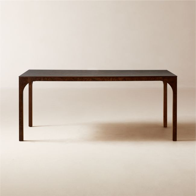 Aqua Virgo 72"" Rectangular Dark Burl Wood Dining Table | CB2