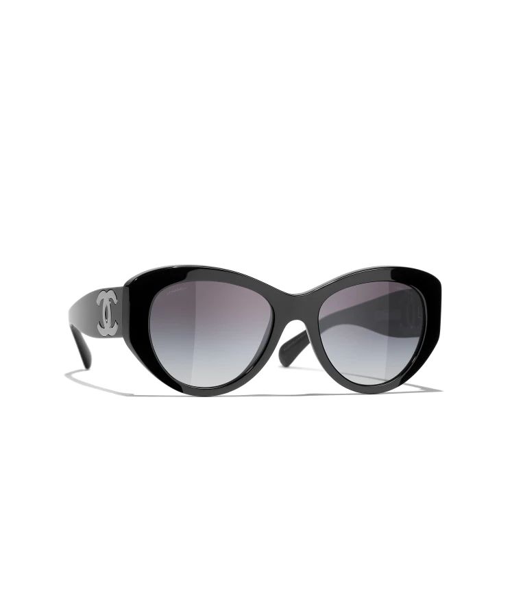 Butterfly Sunglasses

            Acetate
	
		Black. Lenses: Gray, Gradient | Chanel, Inc. (US)