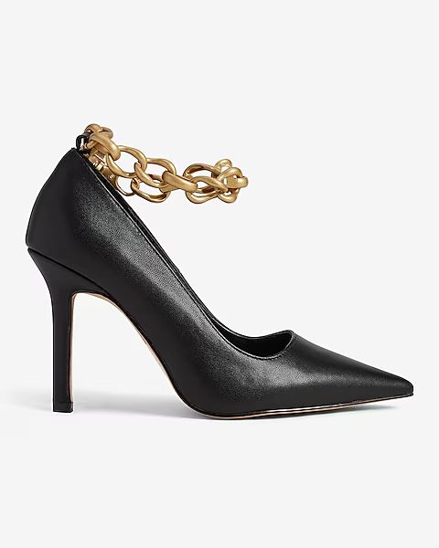 Chain Strap Pointed Toe Pumps | Express