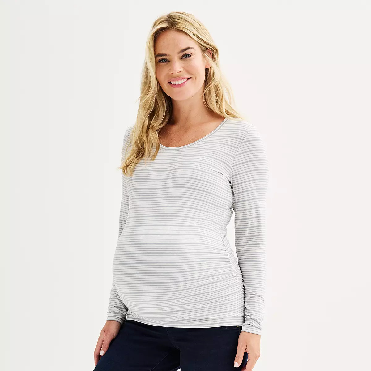 Maternity Sonoma Goods For Life® Essential Scoopneck Long Sleeve Tee | Kohl's