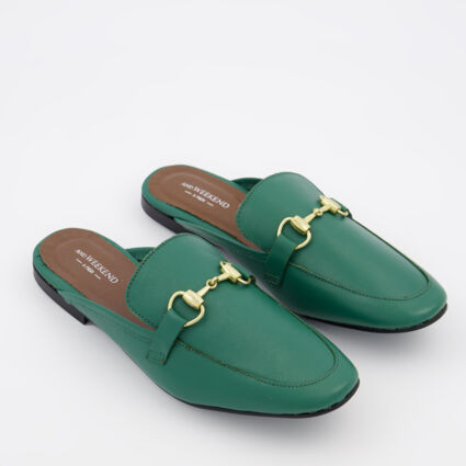 Green Leather Sunday Lunch Loafers | TK Maxx