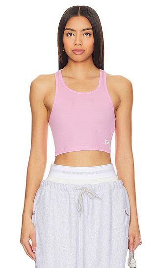 Cropped Racer Tank in Begonia Pink | Revolve Clothing (Global)