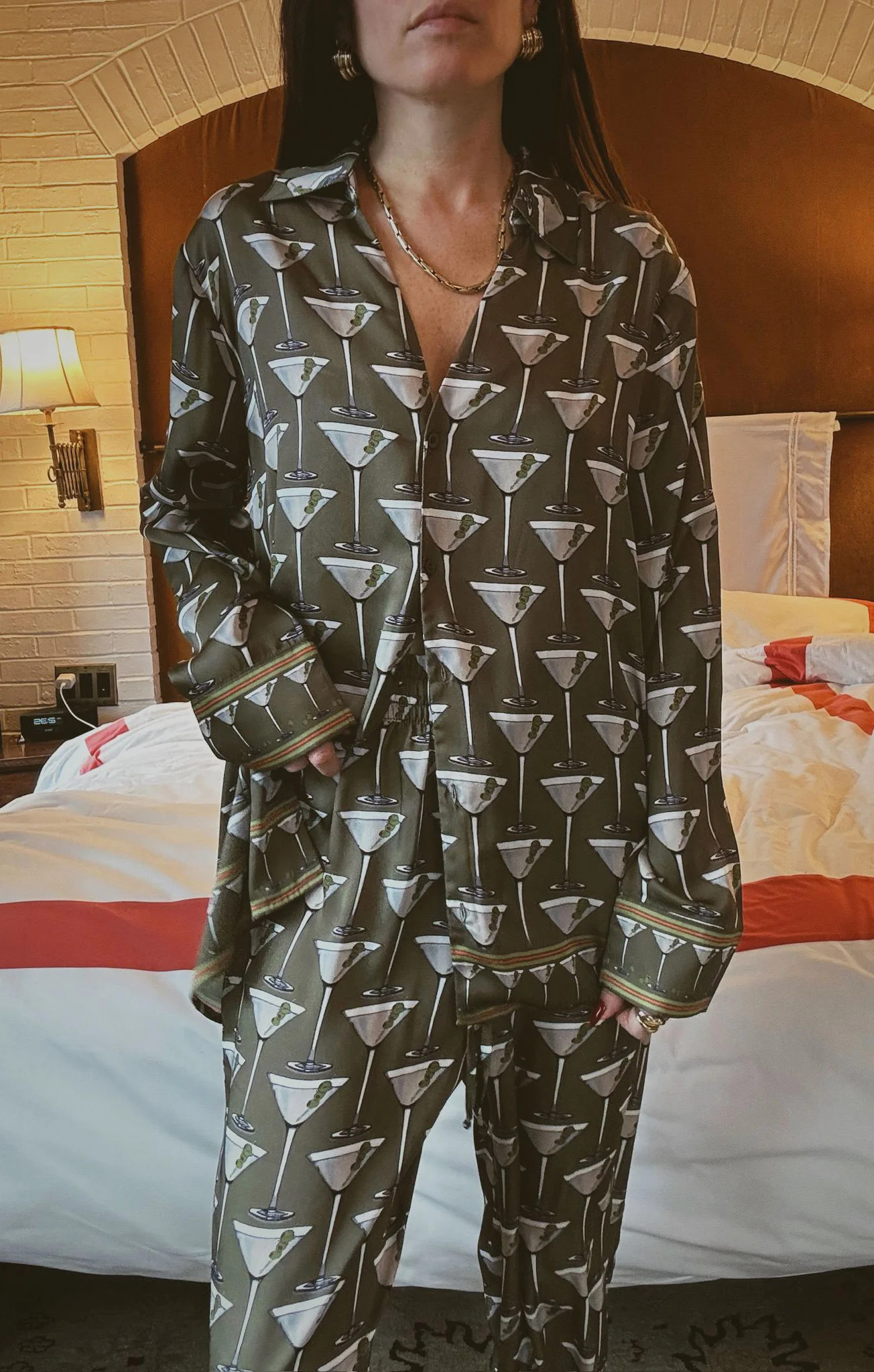 Overslept PJ Set, in Extra Dirty Martini Silky, Size: Small | Show Me Your Mumu | Show Me Your Mumu