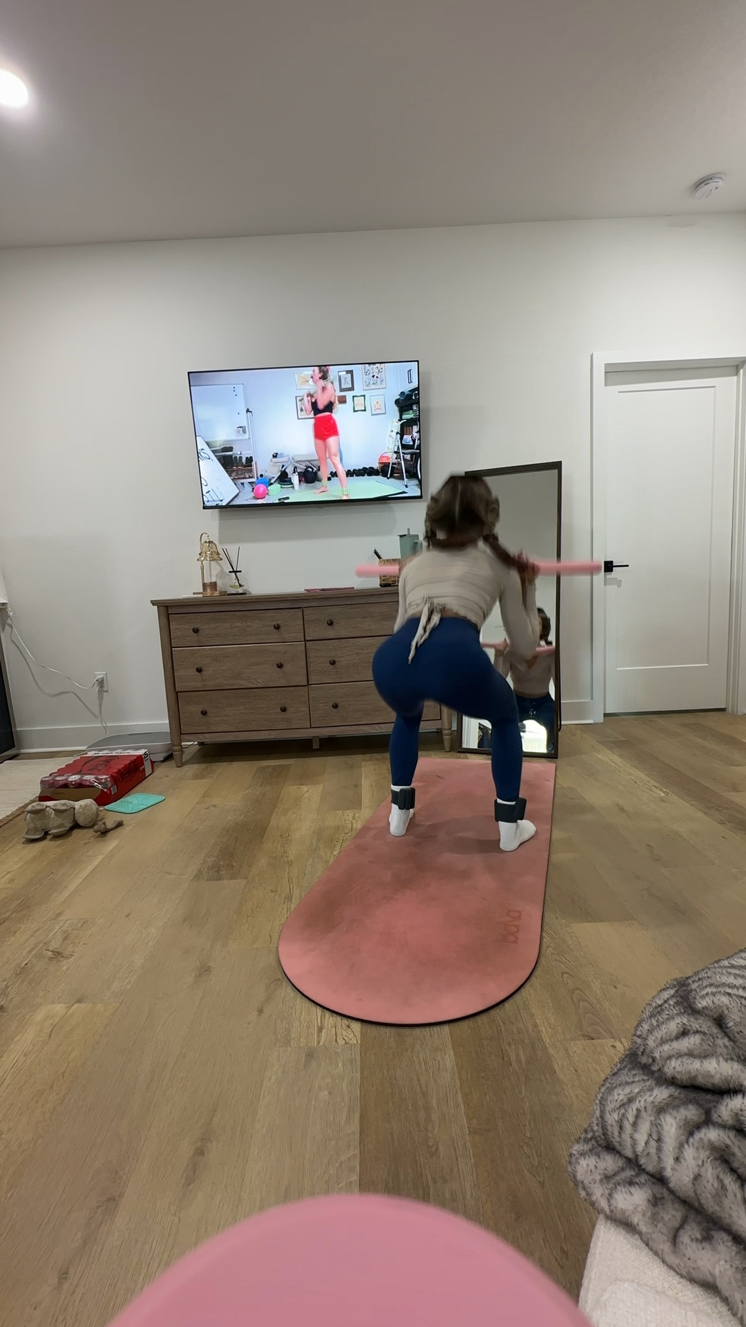 Leggings: CRZ YOGA Butterluxe High Waisted Lounge Legging 25" - Workout Leggings for Women Buttery Soft Yoga Pants. Sports bra: CRZ YOGA Butterluxe Deep V-Neck Sports Bras for Women - Spaghetti Strap Criss Cross Padded Bra Sexy Wireless Yoga Bra. #workoutgear #workoutwear #pilates #ootd #outfit #athleticwear #athleticoutfit #bikershorts #sportsbra #pilatesoutfit #athleisure #bala #pilatesworkout #pilateslovers #pilatestiktok #balabangles Bala use code SLOANE15. Pila barre pilates grip socks. @lexfisher  @lexfish 

#LTKfitnessgoals #LTKmorningroutine #LTKActive