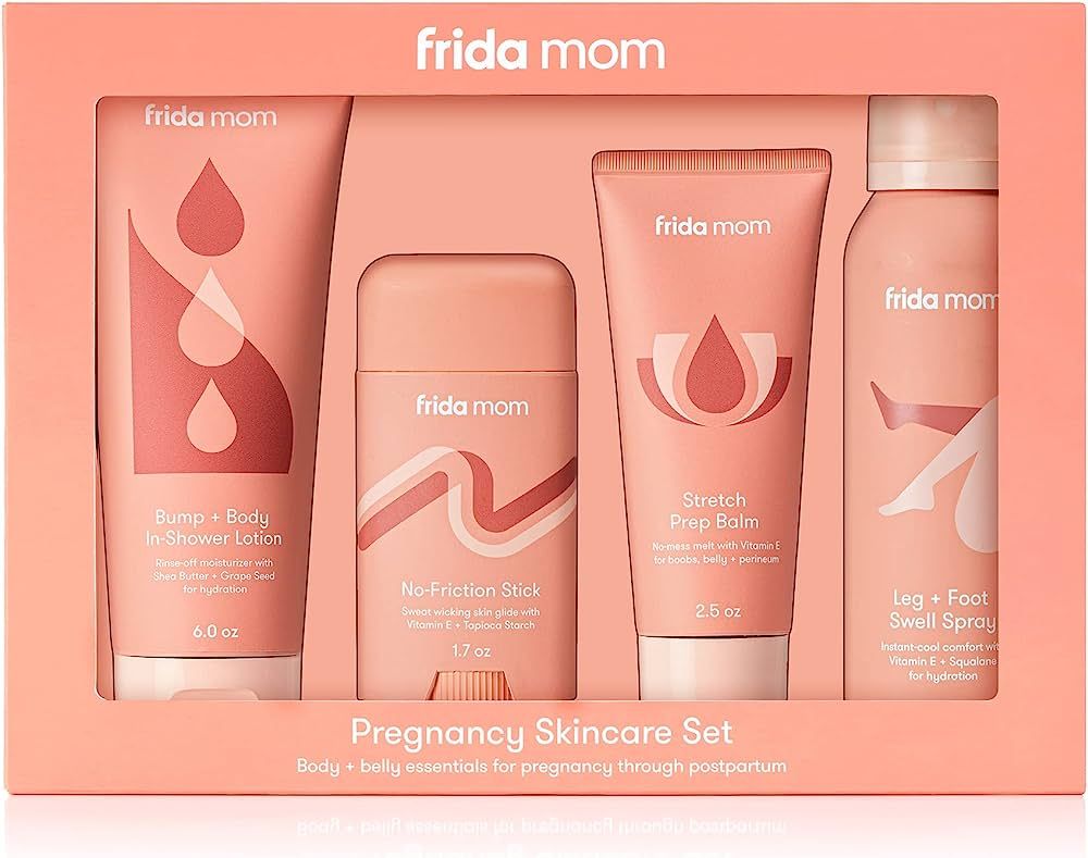 Frida Mom Pregnancy Skincare Body Relief Set for Stretch Marks, Dry Skin, Swelling & Chafing - 4 ... | Amazon (US)