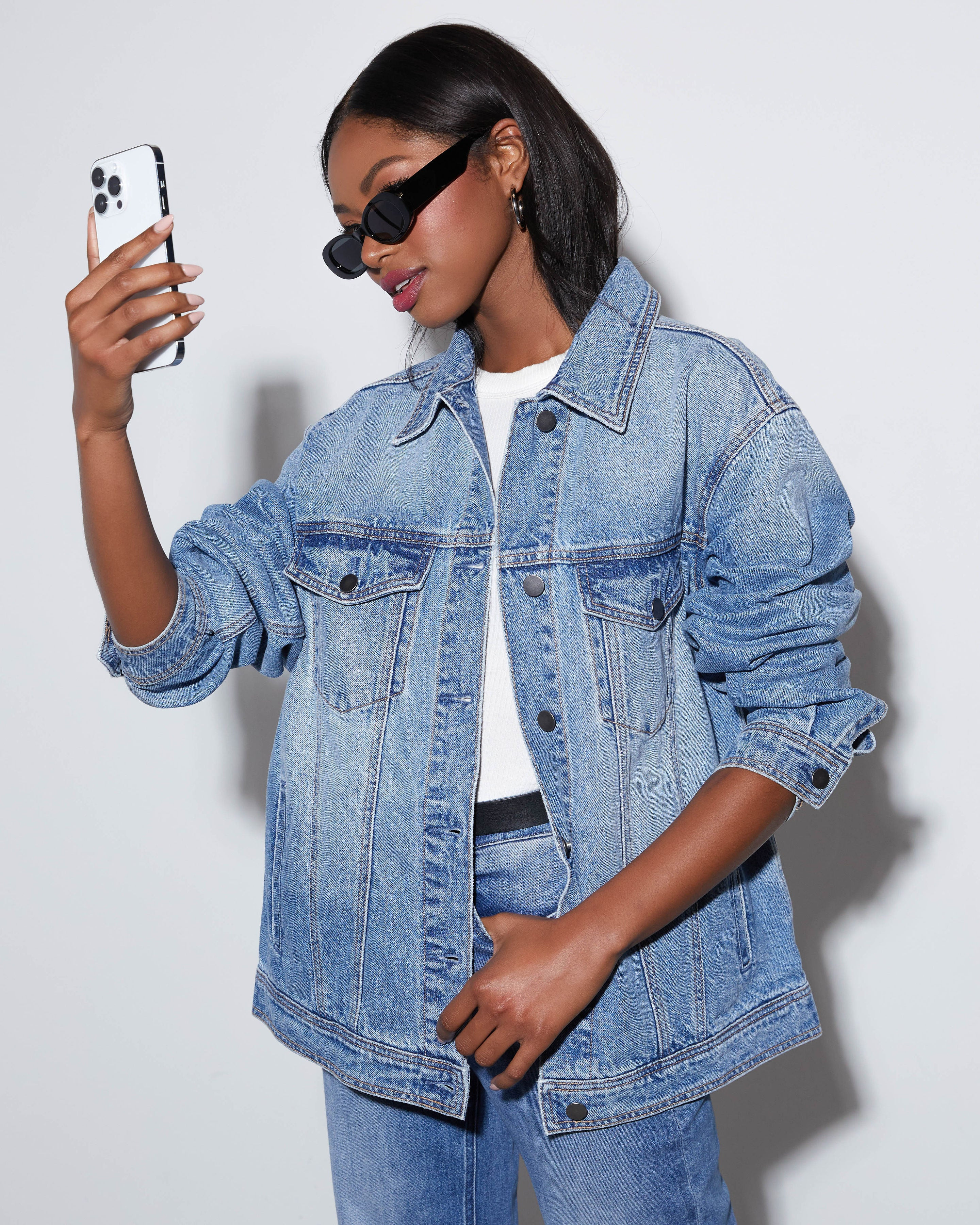 Influencer Oversized Denim Jacket | VICI