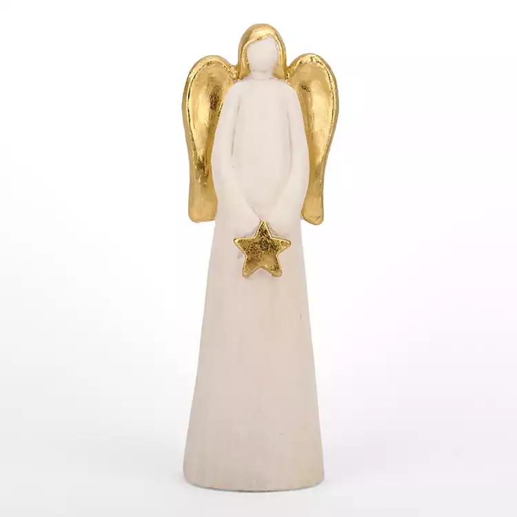 Gold Angel with Star Christmas Decoration | Kirklands