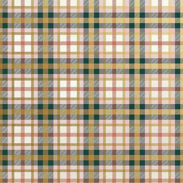 Jillson & Roberts Pink & Green Plaid Wrapping Paper | The Container Store