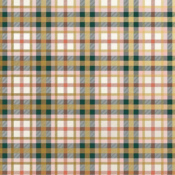 Jillson & Roberts Pink & Green Plaid Wrapping Paper | The Container Store