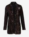 Click for more info about Sequin Open Front Boyfriend Blazer