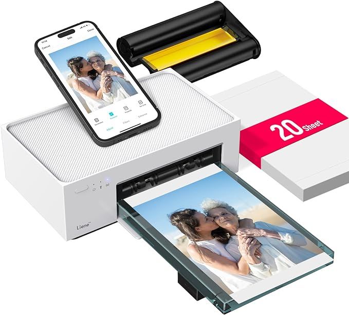 Liene 4x6'' Photo Printer, Wi-Fi, 20 Sheets, Full-Color, Instant Printer for iPhone, Android, Sma... | Amazon (US)