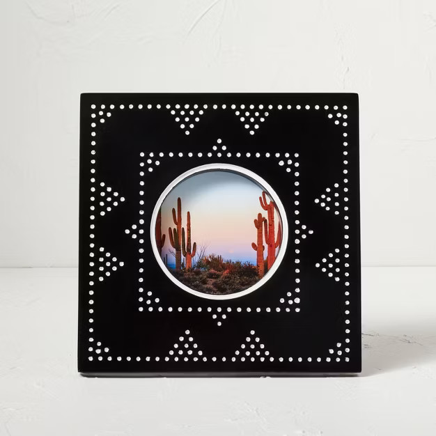 5" x 7" Patterned Wooden Table Single Image Frame Brown - Opalhouse™ designed with Jungalow™ | Target