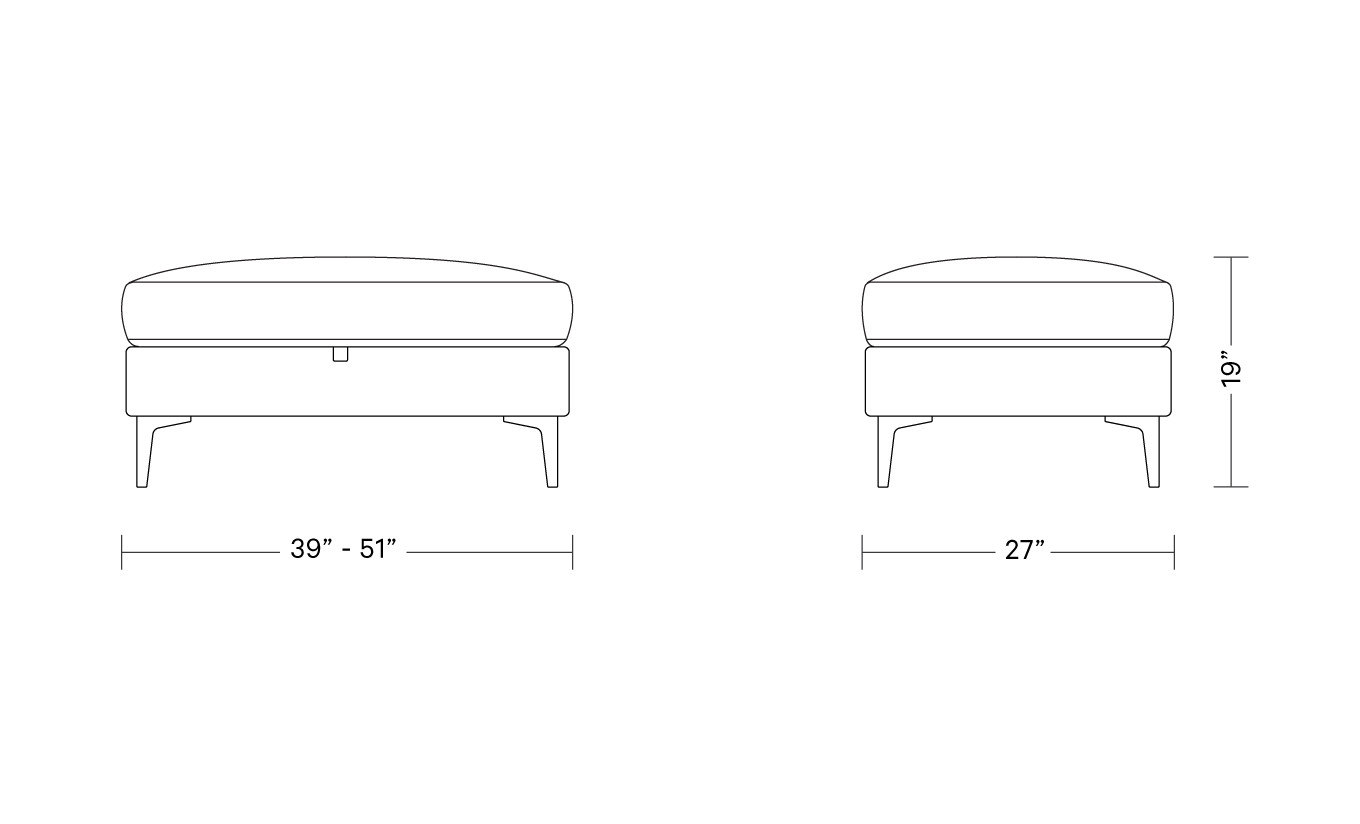 Sloan Storage Ottoman | Interior Define