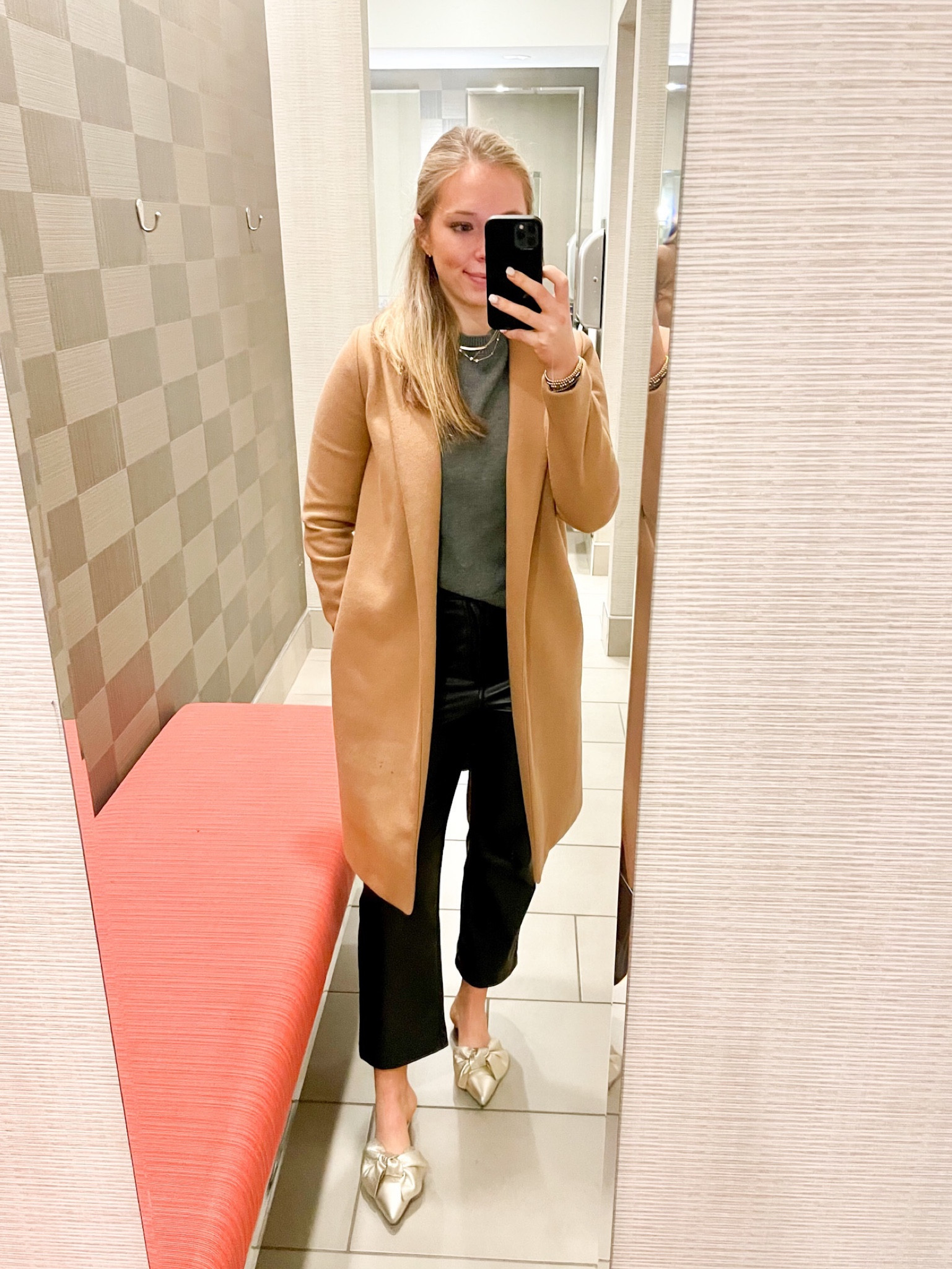 One of my favorite winter shoes is a closed toe mule! I love the pop of gold these give and that they match just about any outfit!!

These mules are past season from Rebecca Minkoff, but I have linked similar at all different price points! Great for holiday parties, dinner, or work!

#LTKstyletip #LTKSeasonal #LTKworkwear