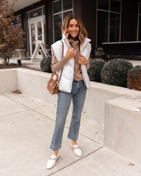 How to style an oversized puffer vest 
Alo Puffer Vest
AllSaints sweater sold out in this color but linking it in grey!
Citizens of Humanity jeans fit tts 

#LTKstyletip #LTKCyberweek #LTKSeasonal