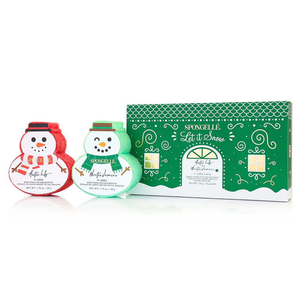 Let It Snow | Holiday Snowman Gift Set | Spongelle