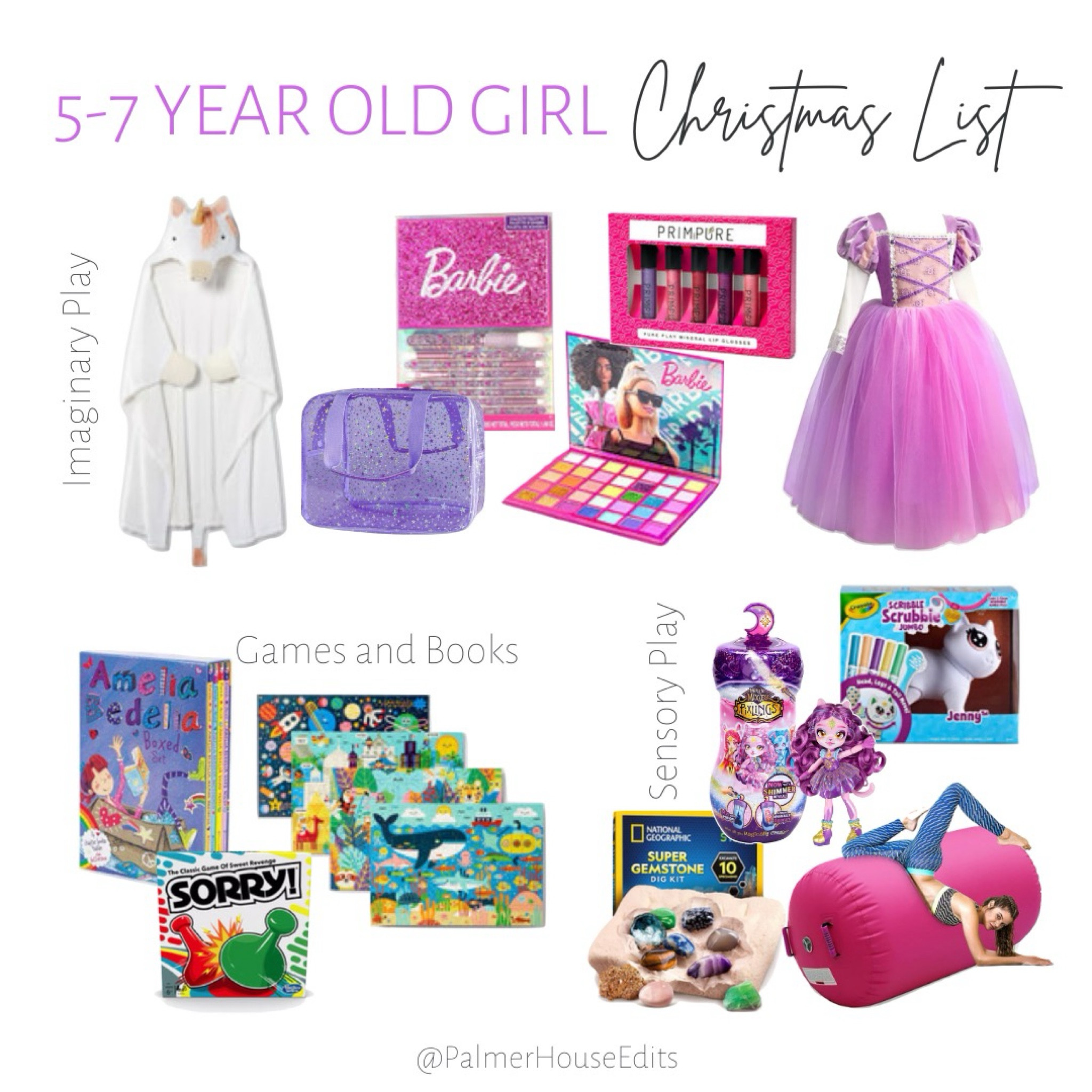 Everything my 6.5 year old girl will be getting from Santa!  I expect her to scream because there are quite a few things mom and dad have been saying a hard no to!
6 year old gift ideas, 5 year old gift ideas, 7 year old gift ideas
6 year old girl christmas gift ideas,
imaginary play gifts, kid safe makeup, sensory play gift ideas, 6 year old first chapter books, gymnastics gift ideas

#LTKCyberWeek #LTKHoliday #LTKKids