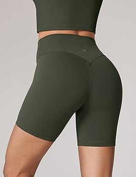 Hugcurve No Front Seam High Waisted Workout Biker Shorts for Women 6 Inches Tummy Control Buttery... | Amazon (US)