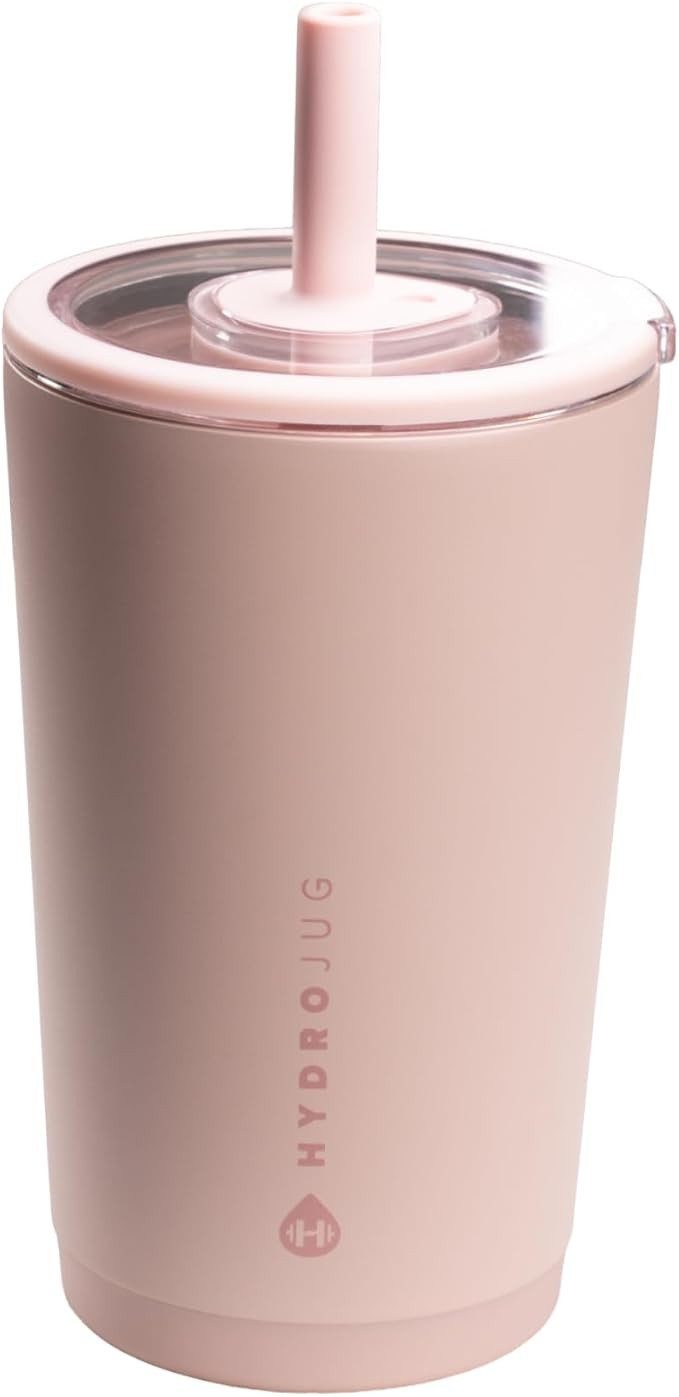 HydroJug Everyday Tumbler 14 oz – Ceramic-Lined Insulated Tumbler with Straw and Soft-Touch Lid... | Amazon (US)