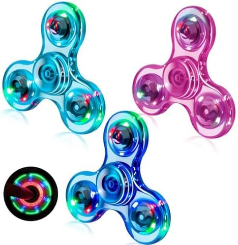Figrol Fidget Toys 3 Pack,Light Up Fidget Spinner for Kids & Adults Stress Relief Calm Down,Senso... | Amazon (US)