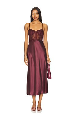 CAMI NYC Maureen Dress in Cranberry from Revolve.com | Revolve Clothing (Global)