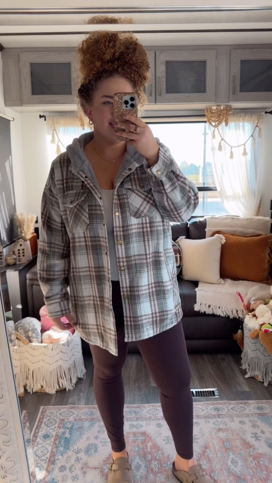 Plaid + clogs = my current obsession 🤎 Easy, cozy, and effortlessly cool 👏 This look is giving fall coffee run energy with a side of comfort ☕🍂 amazon jacket | amazon plaid jacket | amazon fall jacket | fall outfit  | clogs | amazon clogs | clogs style | leggings | amazon leggings | amazon lululemon leggings dupe | brown leggings | amazon brown leggings | tank top | amazon tank top | amazon fall outfit | casual fall outfit | amazon fall casual outfit | amazon fashion | amazon finds | amazon look | amazon outfit | fall outfit | fall look | fall fashion | fall finds | fall outfit inspo | fall fashion inspo | fall 2025 

#LTKSaleAlert #LTKMidsize #LTKStyleTip