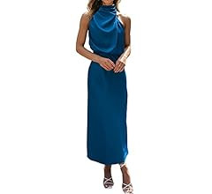 BTFBM Women's Sleeveless Cocktail Dresses Mock Neck Keyhole Elastic High Waist Wedding Guest Even... | Amazon (US)