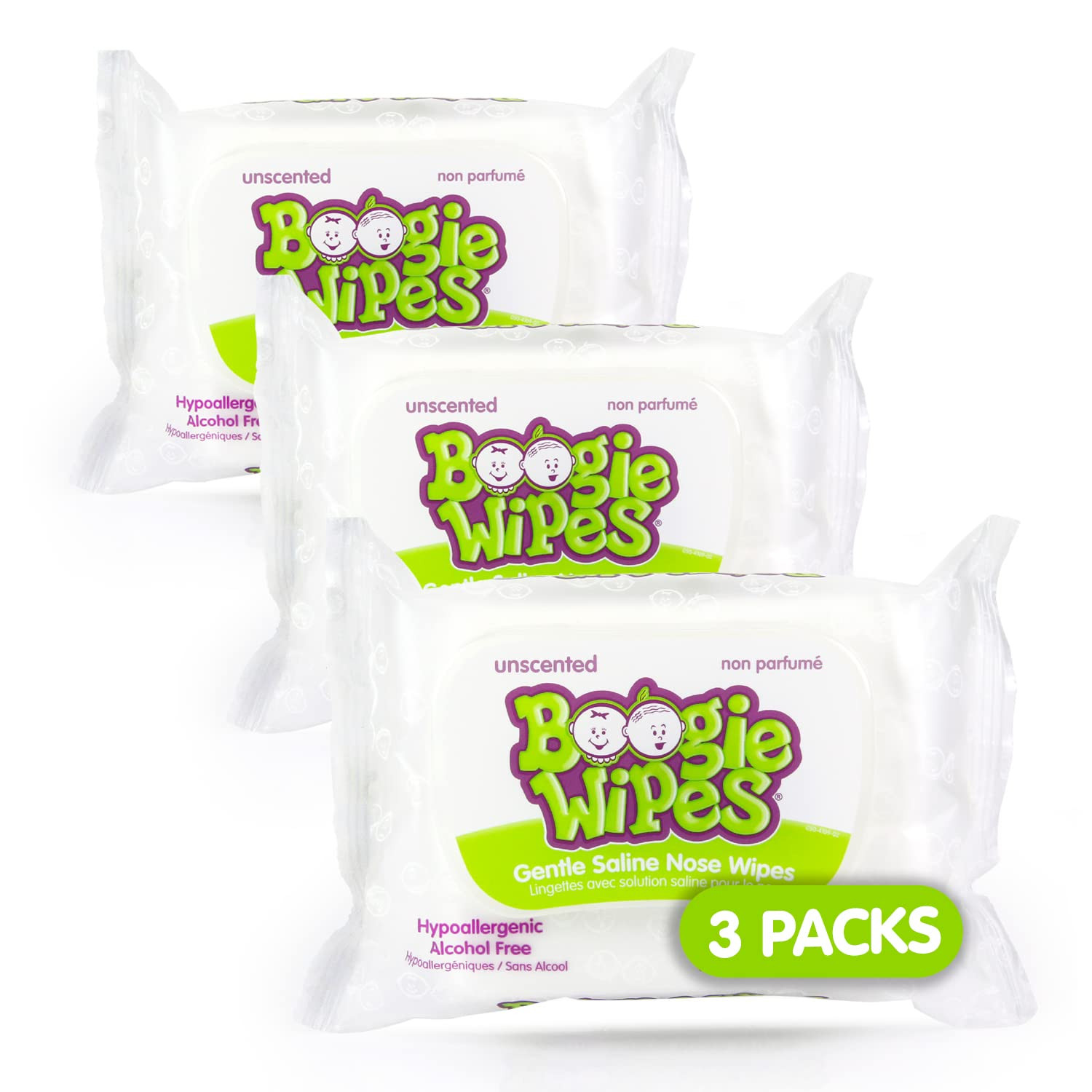 Baby Wipes by Boogie, Saline Wet Wipes for Nose, Face, Hand & Body, FSA/HSA Eligible, Made with V... | Amazon (US)