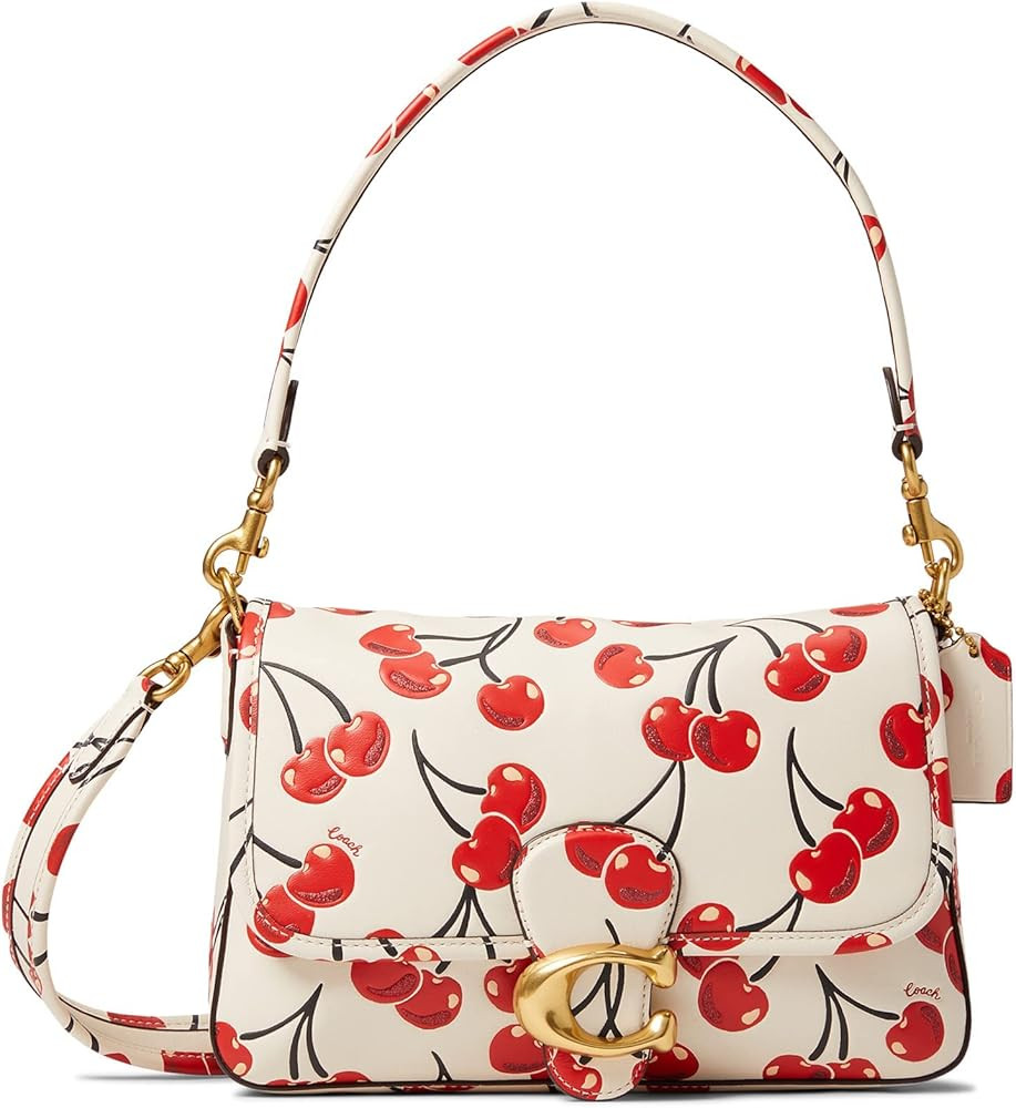 COACH Cherry Print Soft Tabby Shoulder Bag Chalk One Size | Amazon (US)