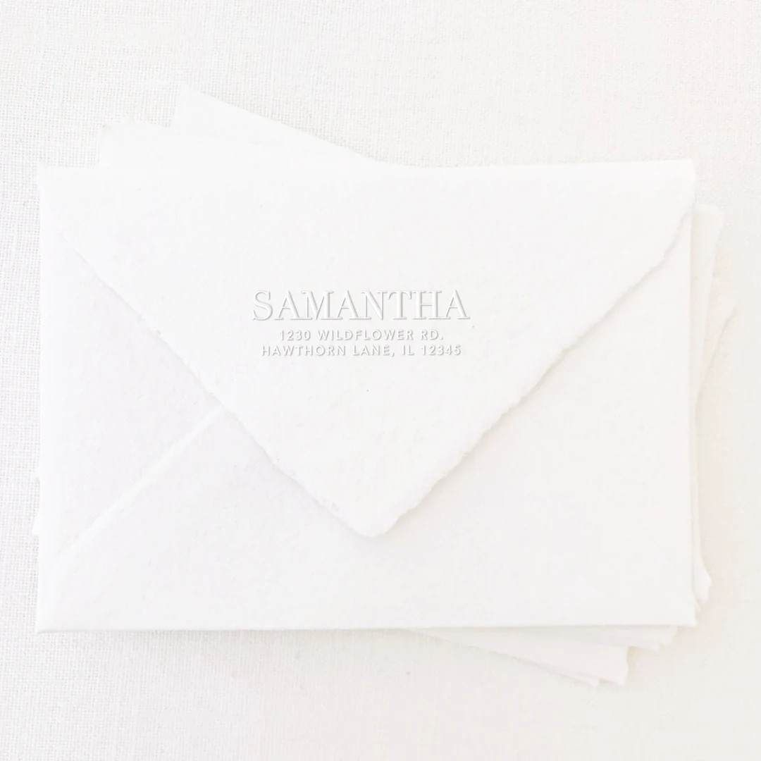 Classic Address Embosser Seal Minimal Embossing Stamp Return - Etsy | Etsy (US)