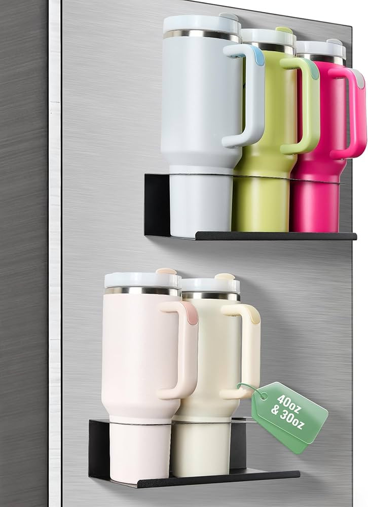 2 Pack Magnetic Stanley Cup Holder Water Bottle Organizer for Stanley 30&40 oz Tumbler with Doubl... | Amazon (US)