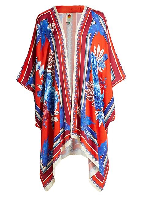 Macaw-Print Kimono | Saks Fifth Avenue