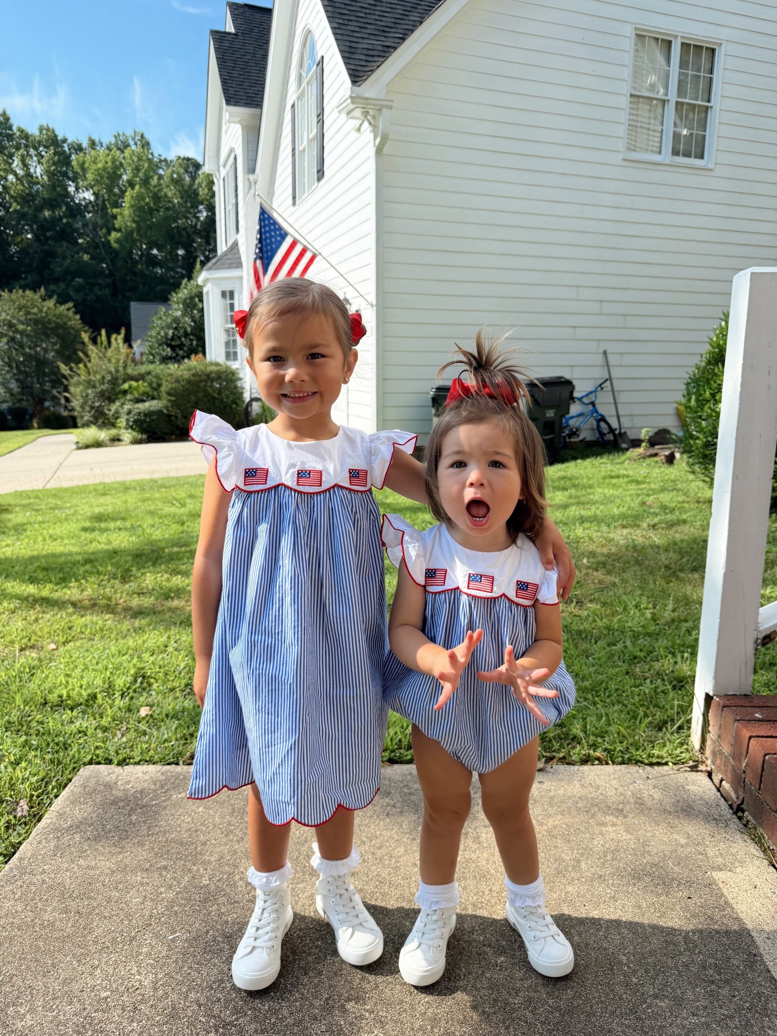 these American honeys are Fourth of July ready! ❤️🤍💙 #fourthofjuly #america 

#LTKSeasonal #LTKKids #LTKFamily