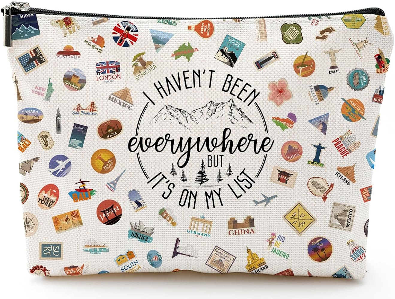 Travel Bag Traveler Gift Travel Cosmetic Bag Travel Accessories Toiletry Bag For Women World Trav... | Amazon (US)