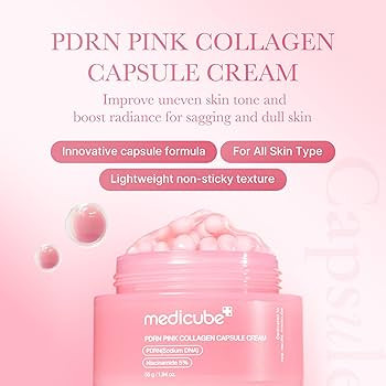 medicube Salmon DNA PDRN Pink Collagen Capsule Cream, Face Moisturizer | Lightweight Moisturizing... | Amazon (US)