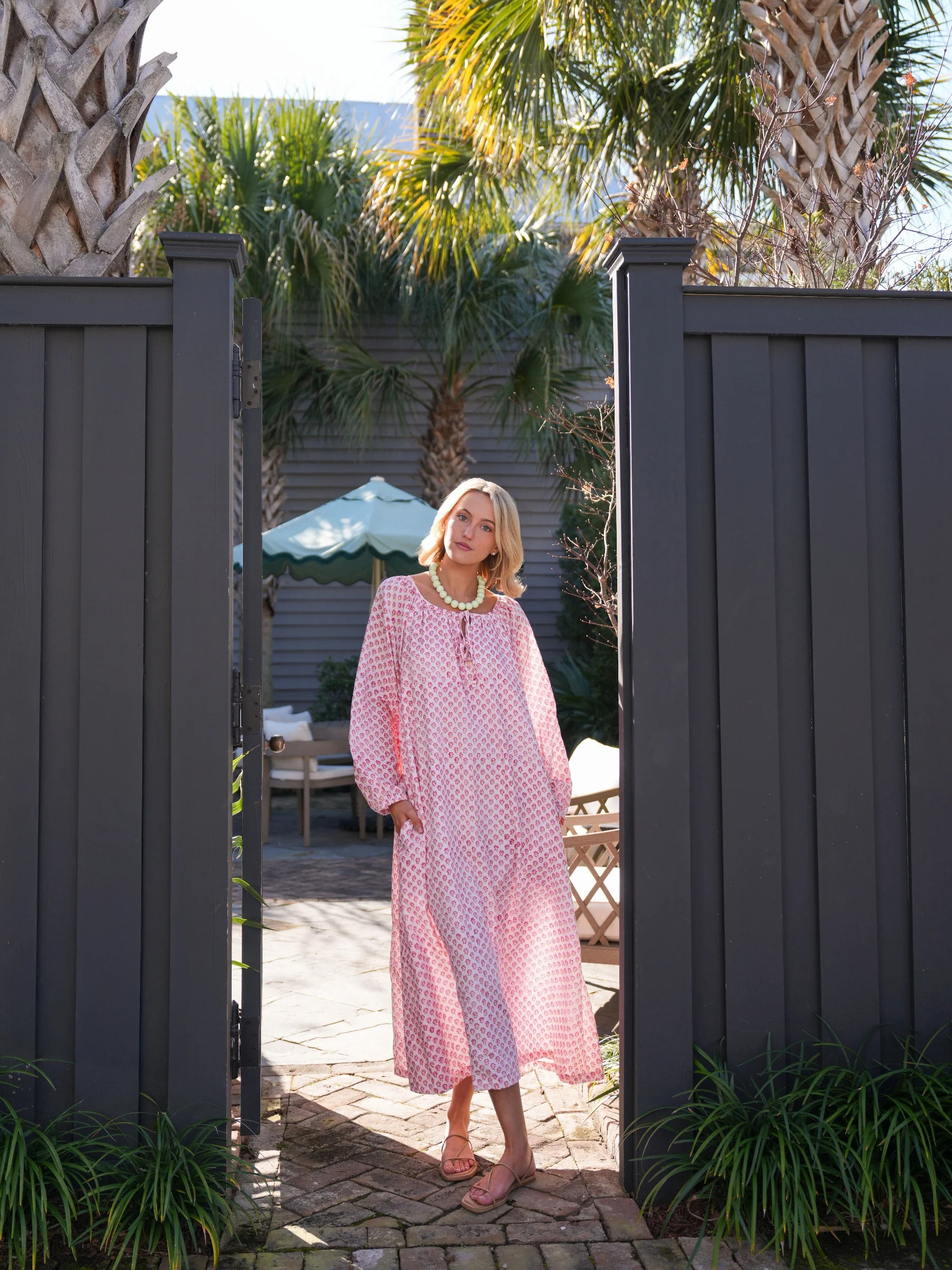 Christopher Maxi Dress - Pink Sherbert Bouquet | Darling Loungewear