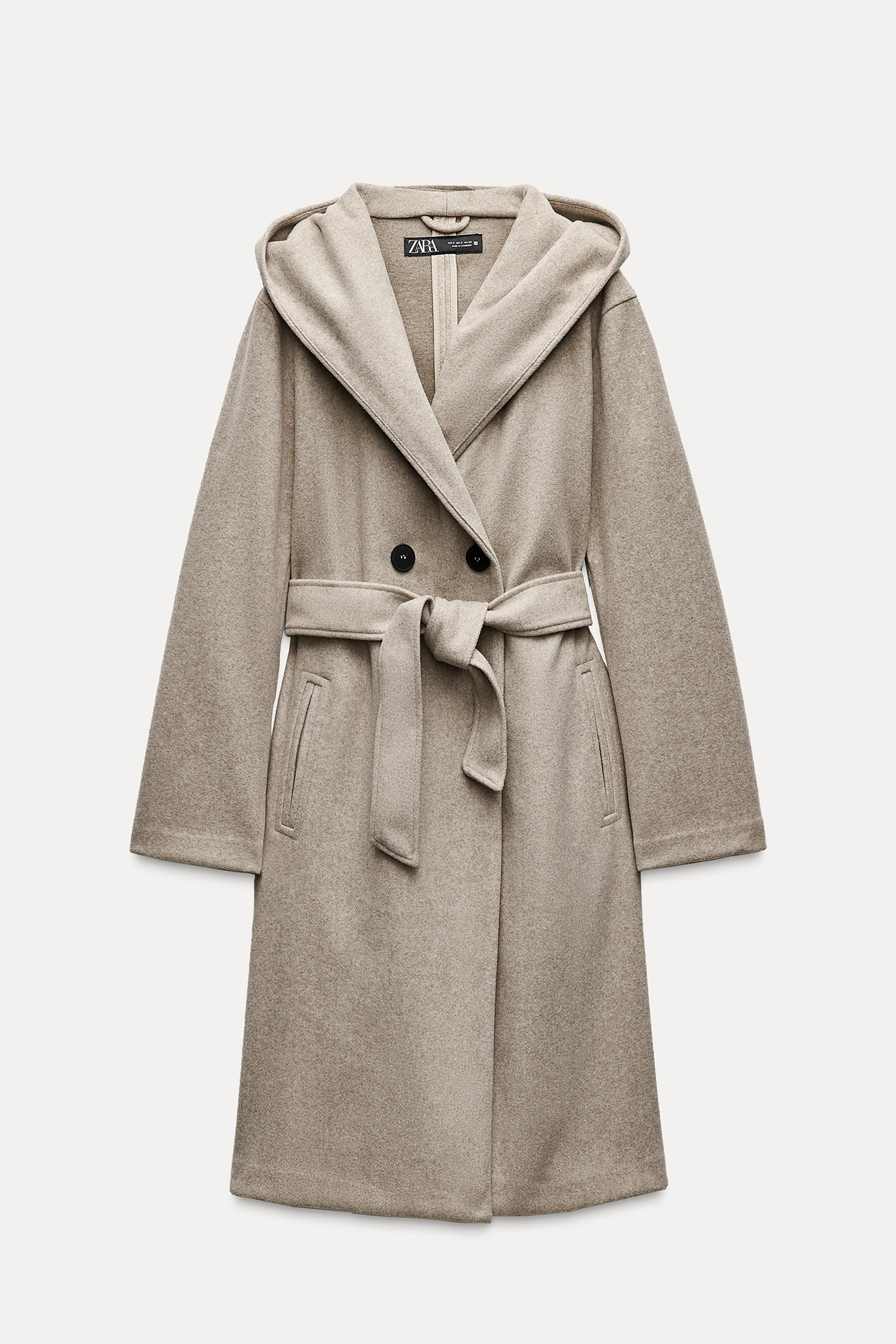 BELTED SOFT HOODED COAT | Zara US