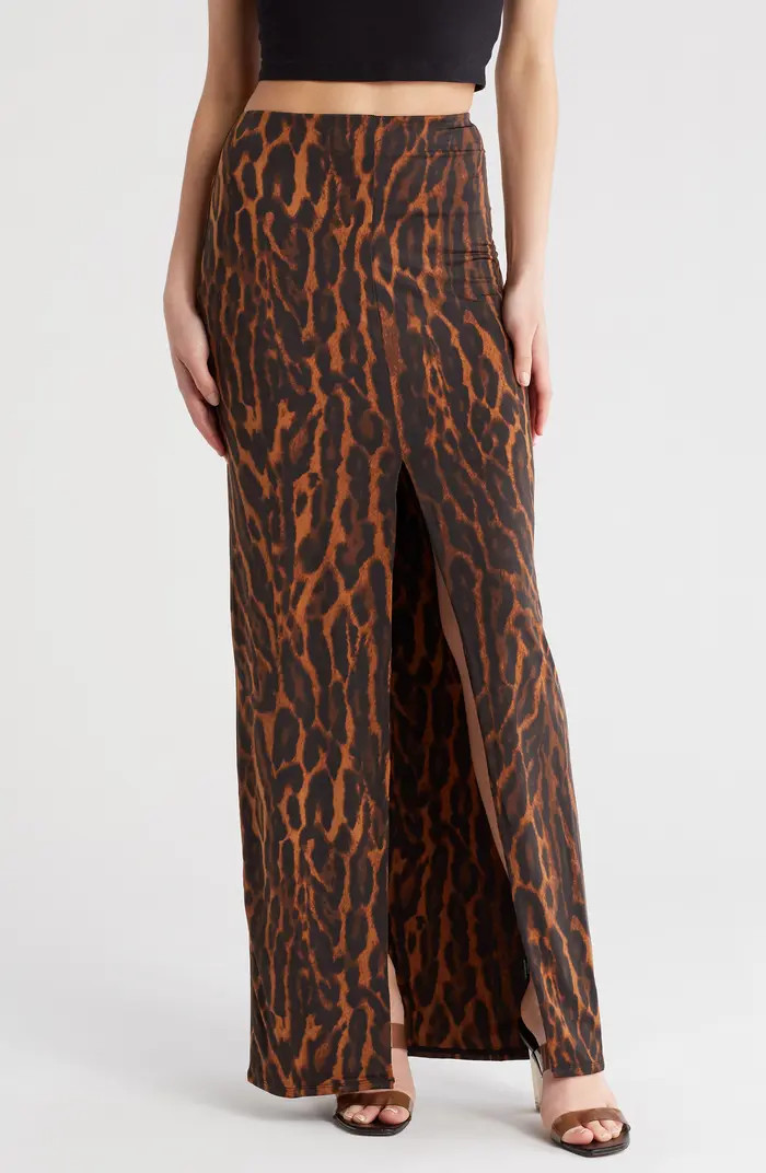 Miso Leopard Knit Skirt | Nordstrom Rack