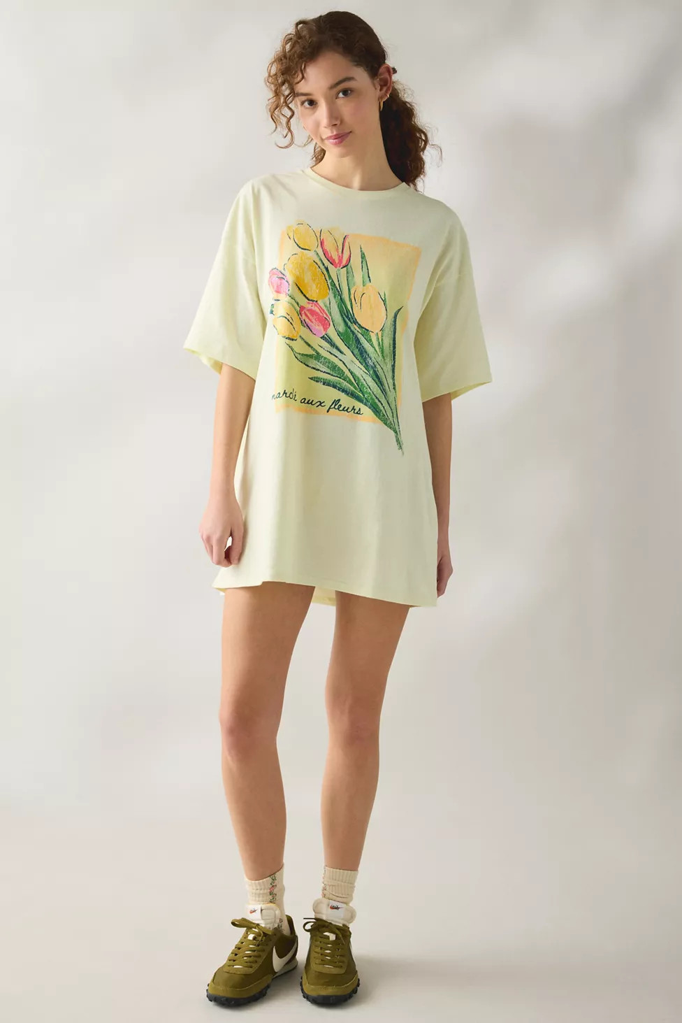 Sweet Springtime Graphic Oversized T-Shirt Dress | Urban Outfitters (US and RoW)