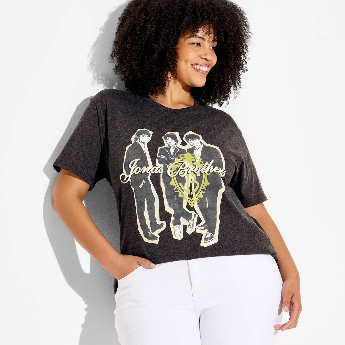Women's Jonas Brothers Short Sleeve Graphic T-Shirt - Black Wash 3X | Target