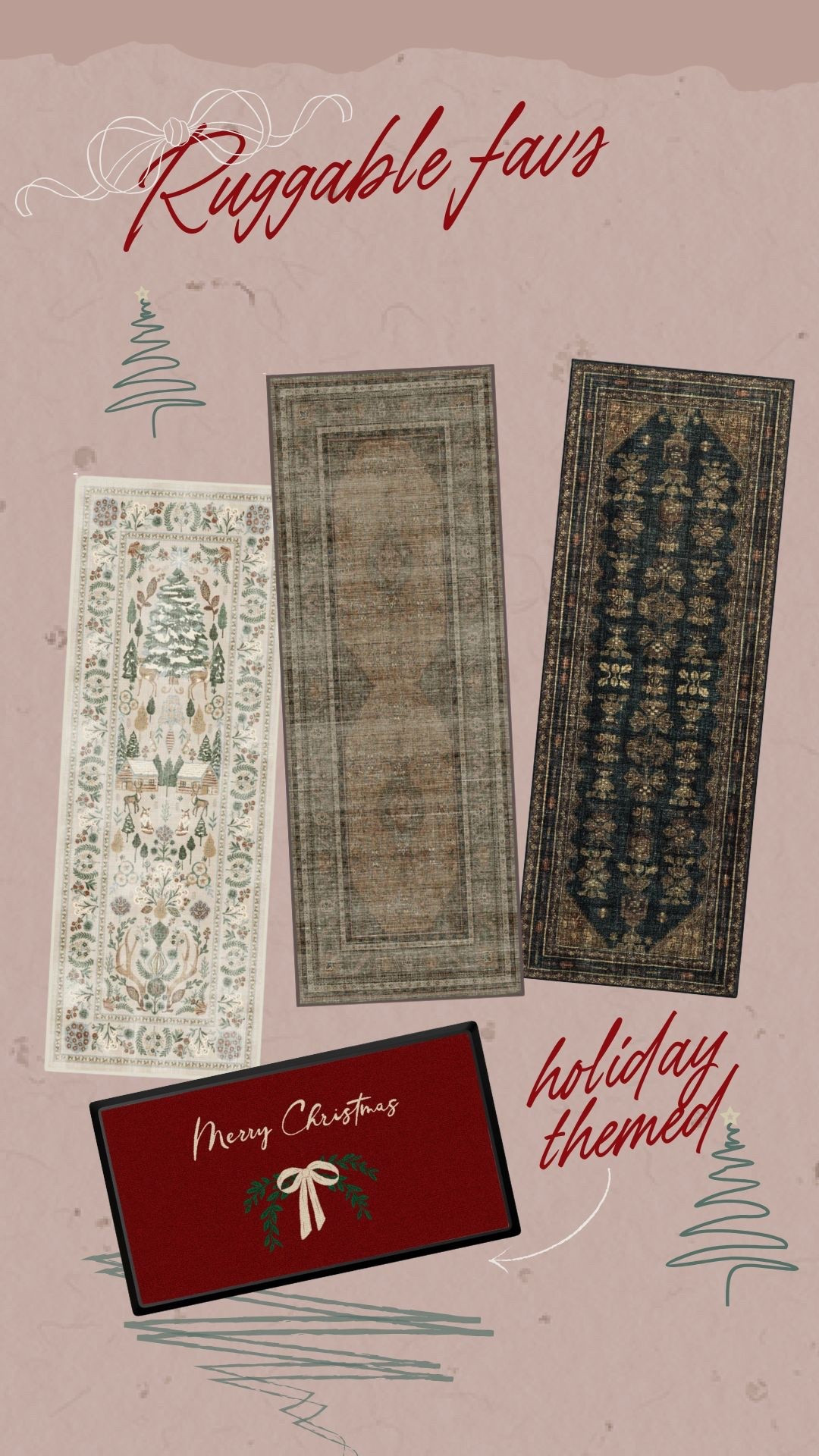 Just swapped out our old runners for two new Ruggables and I love them! We purchased the Rowan Stone & Soft Clay Rug (middle) and the Pradera Soft Black & Brown Rug (right) 🙌🏼

#LTKSeasonal #LTKHome #LTKHoliday