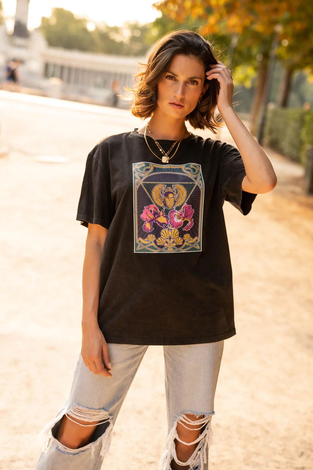 Scarab Graphic Tee - S / Black - böhme | Bohme