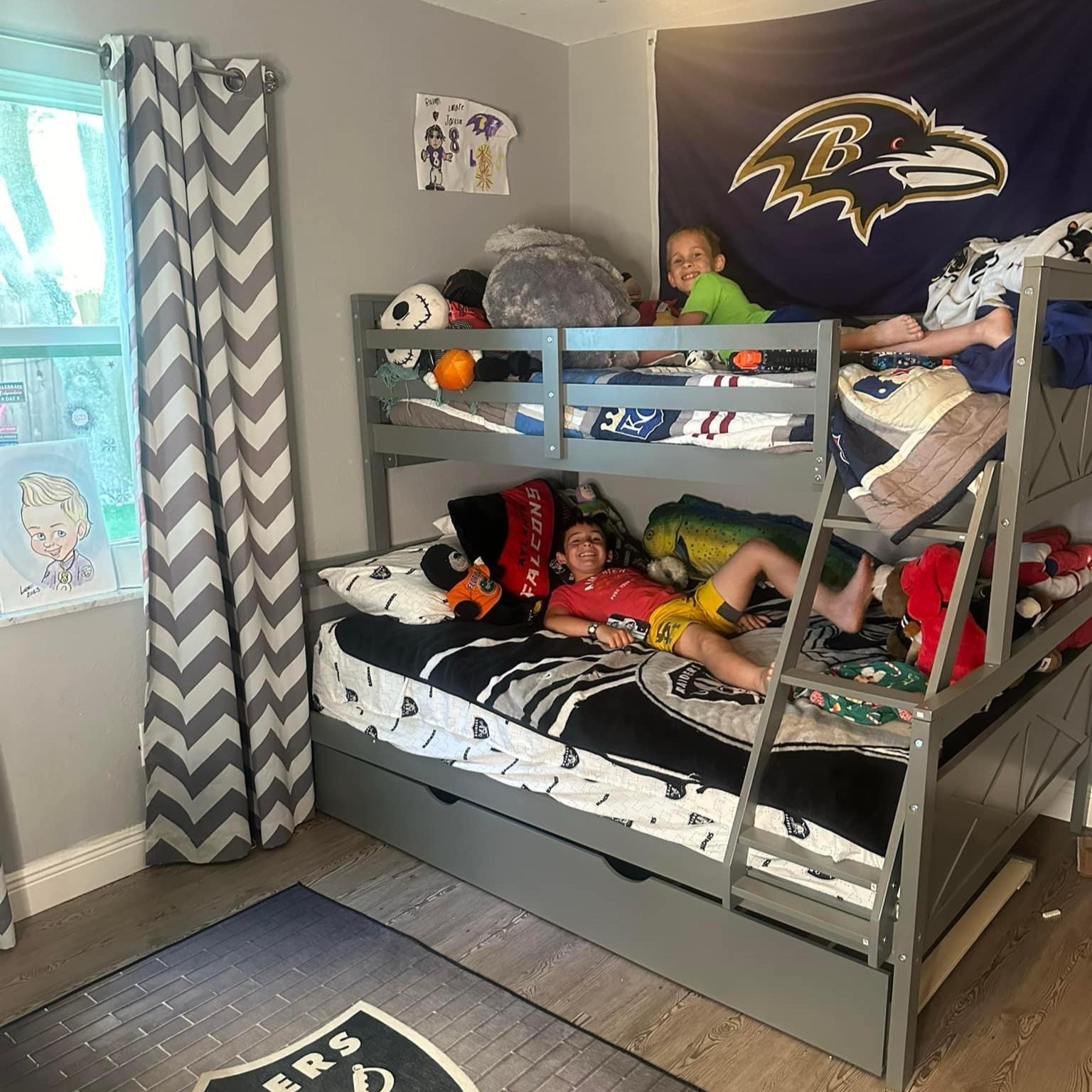 Twin over full bunk bed with trundle bed

#LTKKids #LTKHome #LTKFamily
