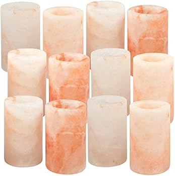 Amazon.com | Himalayan Salt Shot Glasses, Set of Twelve 3" All-Natural Pink Salt Glasses - Hand-C... | Amazon (US)